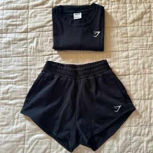 Gymshark Training Oversized T Shirt and Training Sweat Shorts